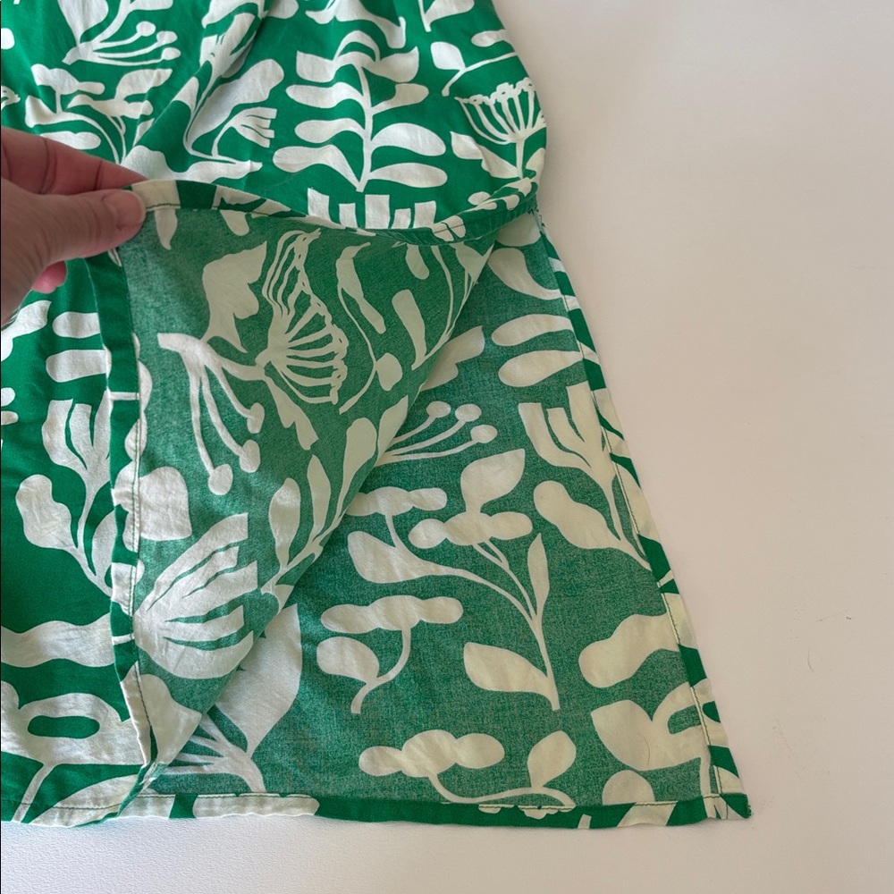 Compania Fantastica Floral Print Long Dress in Green Ivory Resort Church Size S - Picture 8 of 15